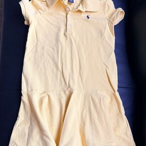 Polo Ralph Lauren Girls Yellow Flare Dress
